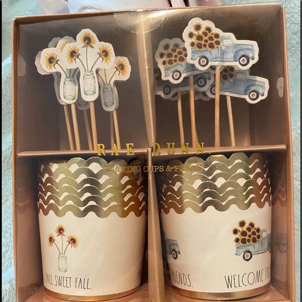 Rae Dunn Fall Baking cups & picks